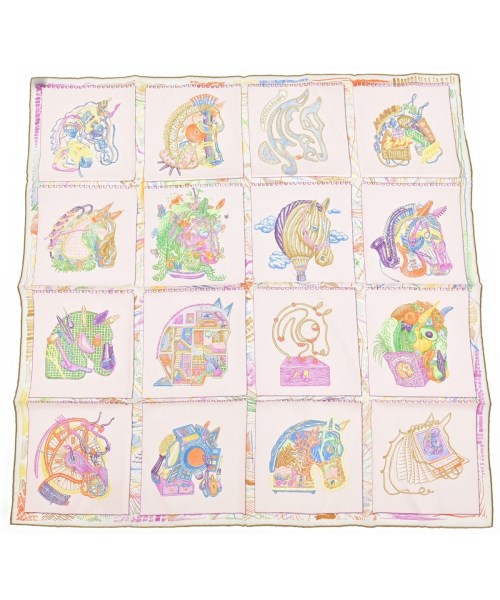 HERMES(エルメス)バンダナ・スカーフ ピンク サイズ:90/2200657706241