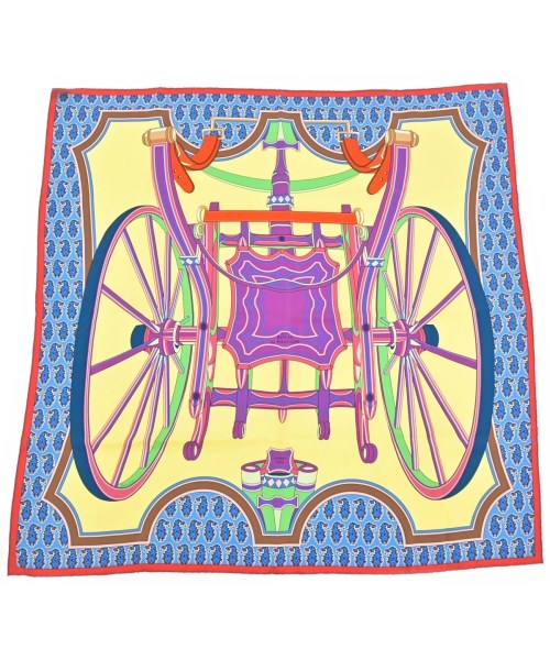 HERMES(エルメス)バンダナ・スカーフ 黄 サイズ:90/2200657706258