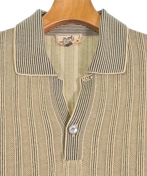HERMES（エルメス）ポロシャツ ベージュ サイズ:L メンズ/2200658903014