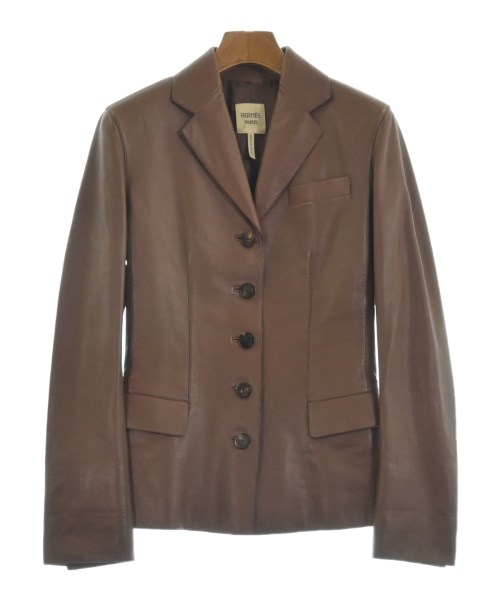 HERMES(エルメス)テーラードジャケット 茶 サイズ:34(XS位)/2200653900063