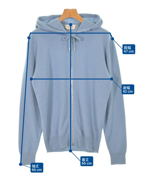 HERMES（エルメス）ニット・セーター 青 サイズ:S メンズ/2200657950040