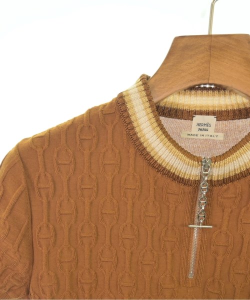 HERMES（エルメス）ニット・セーター 茶 サイズ:34(XS位) レディース/2200708782477