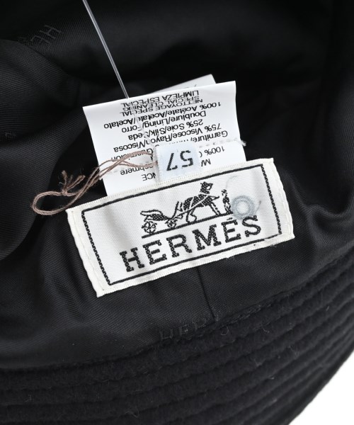 HERMES（エルメス）ハット 黒 サイズ:57 レディース/2200712201100