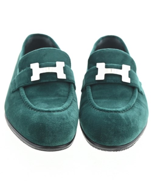 HERMES（エルメス）ドレスシューズ/ローファー 緑 サイズ:EU37(23.5cm位) レディース/2200716260073