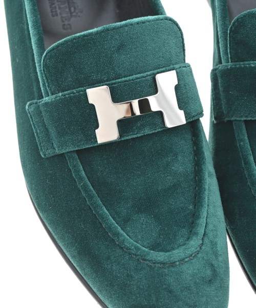 HERMES（エルメス）ドレスシューズ/ローファー 緑 サイズ:EU37(23.5cm位) レディース/2200716260073
