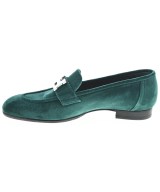 HERMES（エルメス）ドレスシューズ/ローファー 緑 サイズ:EU37(23.5cm位) レディース/2200716260073