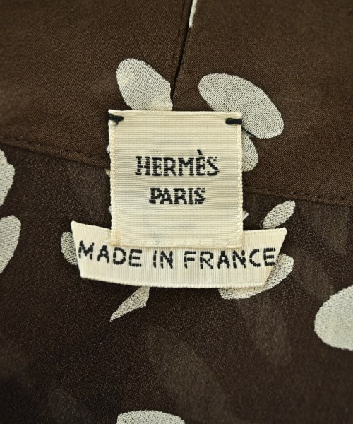 HERMES（エルメス）ブラウス 茶 サイズ:38(S位) レディース/2200717718085