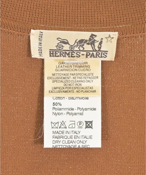 HERMES（エルメス）カーディガン 茶 サイズ:M レディース/2200718293826