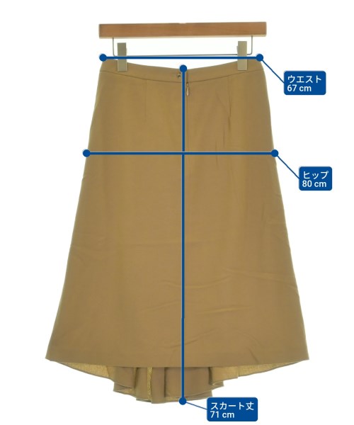 HERMES（エルメス）ひざ丈スカート ベージュ サイズ:36(XS位) レディース/2200646600031