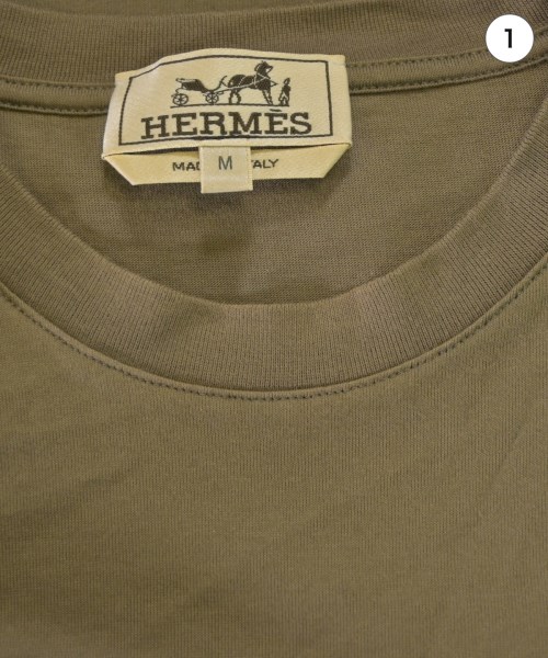 HERMES（エルメス）Tシャツ・カットソー カーキ サイズ:M メンズ/2200646731018
