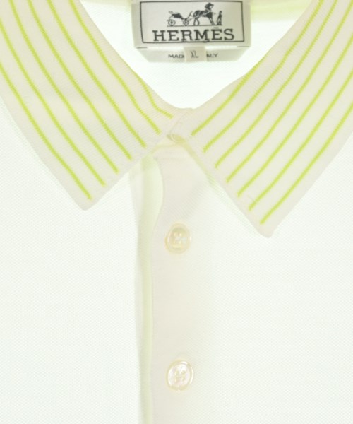HERMES（エルメス）ポロシャツ 白 サイズ:XL メンズ/2200646731070
