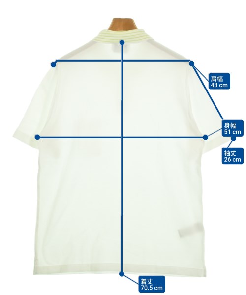HERMES（エルメス）ポロシャツ 白 サイズ:XL メンズ/2200646731070