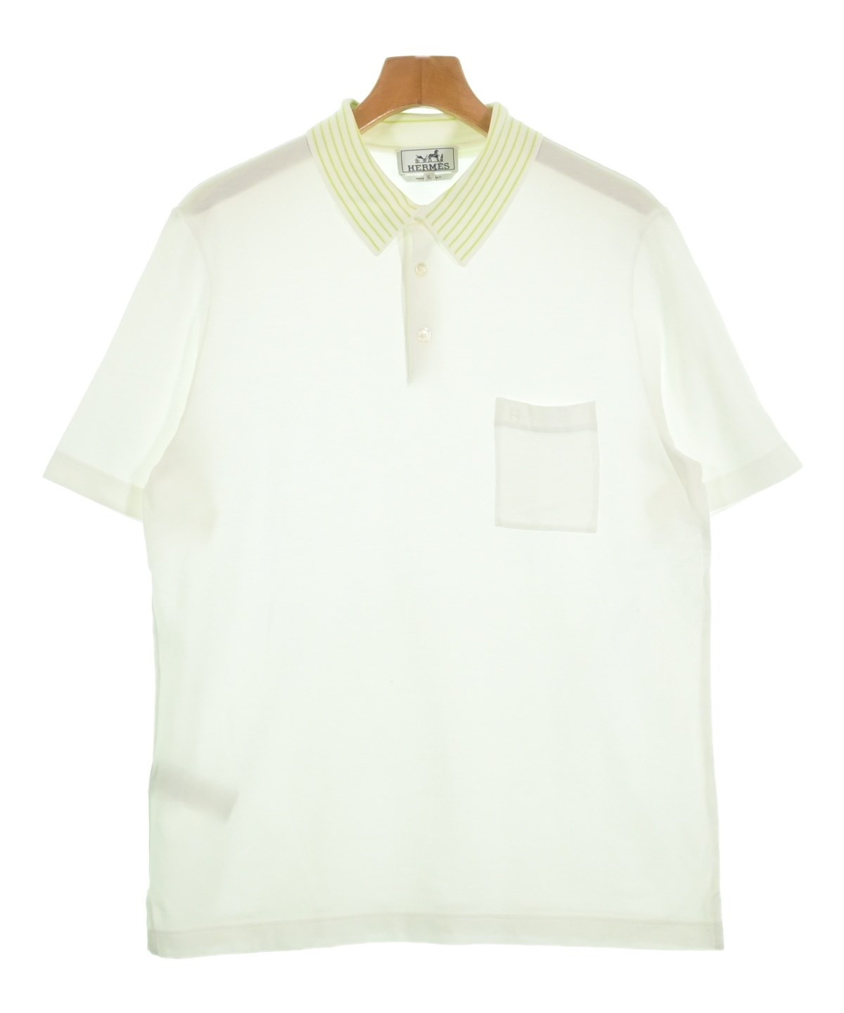 HERMES（エルメス）ポロシャツ 白 サイズ:XL メンズ/2200646731070