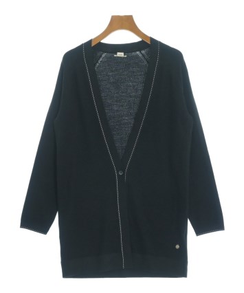 美品 HERMES 黒 ニット カーディガン シルク100％ サイズ38 闘牛 HERMES（エルメス）ニット・セーター 黒 サイズ:34(XXS位) レディース