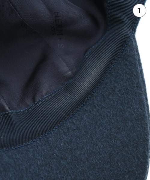 HERMES（エルメス）キャップ 紺 サイズ:59 メンズ/2200646846071