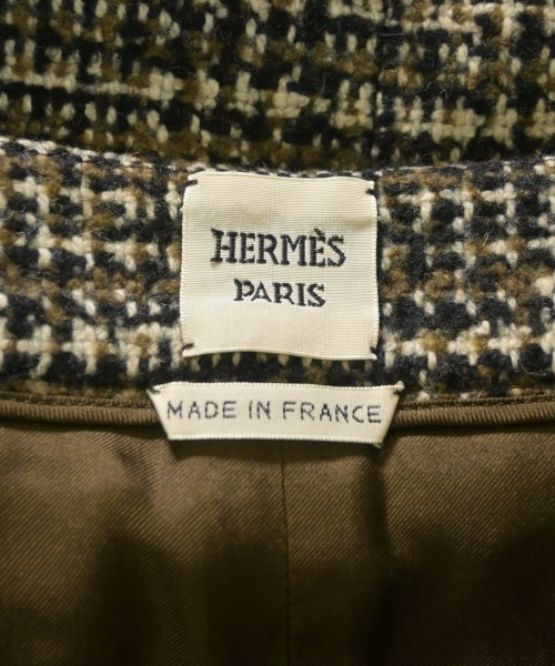 HERMES（エルメス）ひざ丈スカート 茶 サイズ:34(L位) レディース/2200647100042