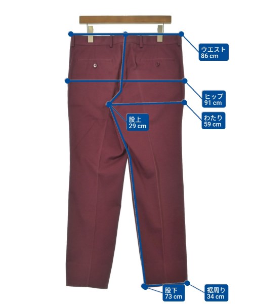 HERMES（エルメス）スラックス 赤 サイズ:42(XS位) メンズ/2200647237021