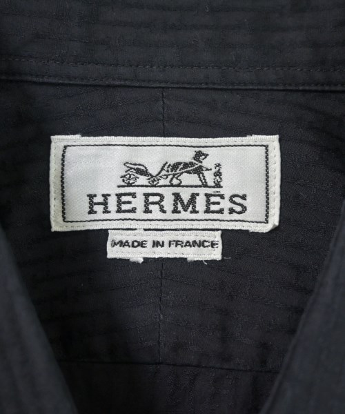 HERMES（エルメス）ドレスシャツ 黒 サイズ:41(XL位) メンズ/2200647253021