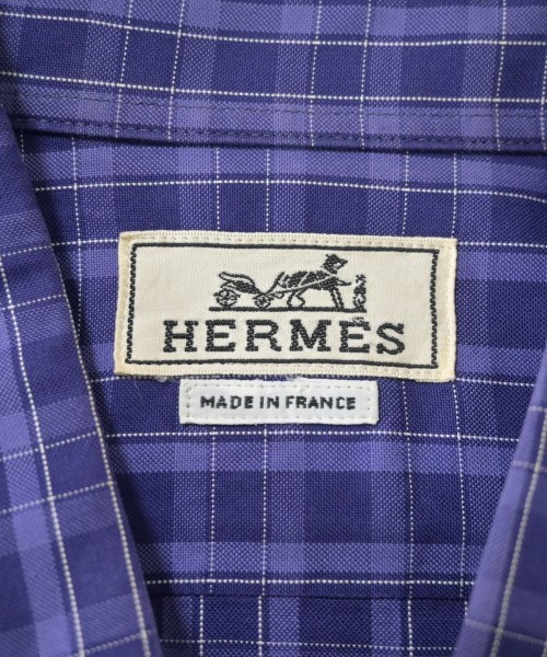 HERMES（エルメス）ドレスシャツ 紺 サイズ:41(XL位) メンズ/2200647253045