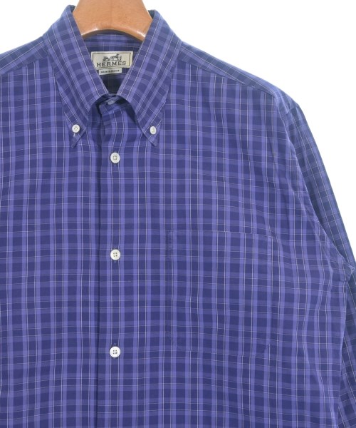 HERMES（エルメス）ドレスシャツ 紺 サイズ:41(XL位) メンズ/2200647253045