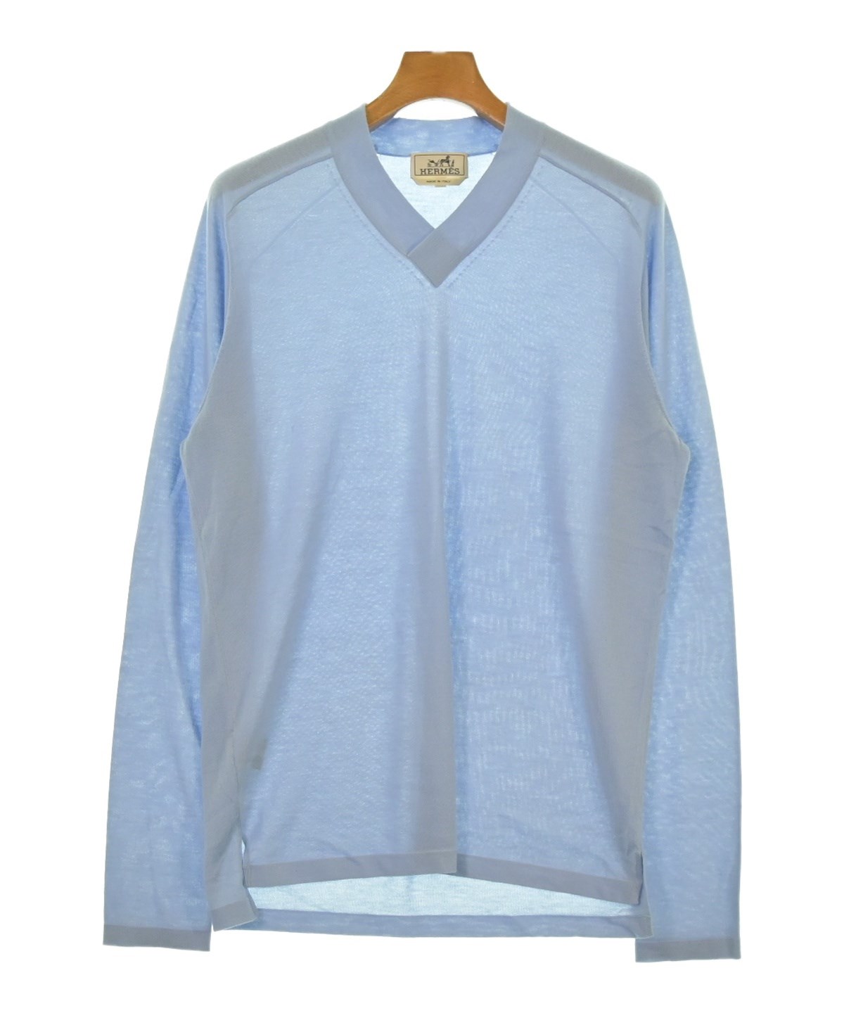 HERMES（エルメス）ニット・セーター 青 サイズ:L メンズ