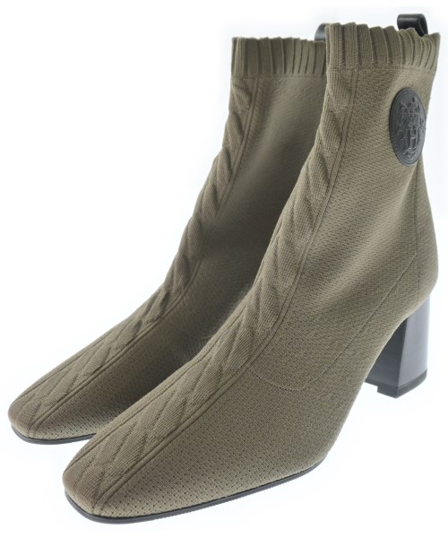 HERMES(エルメス)ブーツ カーキ サイズ:EU40(26.5cm位)/2200637899581