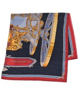 HERMES（エルメス）バンダナ・スカーフ 紺 サイズ:140 レディース/2200651802055