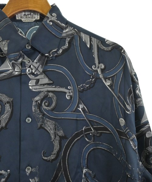 HERMES（エルメス）カジュアルシャツ 紺 サイズ:39(M位) メンズ/2200652524017