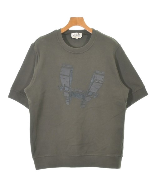 HERMES（エルメス）Tシャツ・カットソー 茶 サイズ:L メンズ/2200652625127