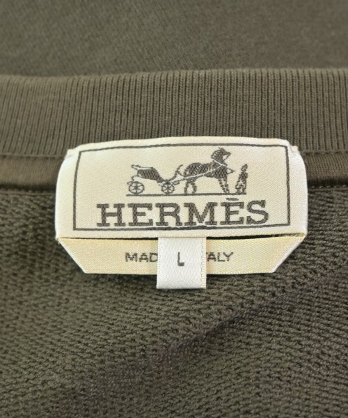 HERMES（エルメス）Tシャツ・カットソー 茶 サイズ:L メンズ/2200652625127