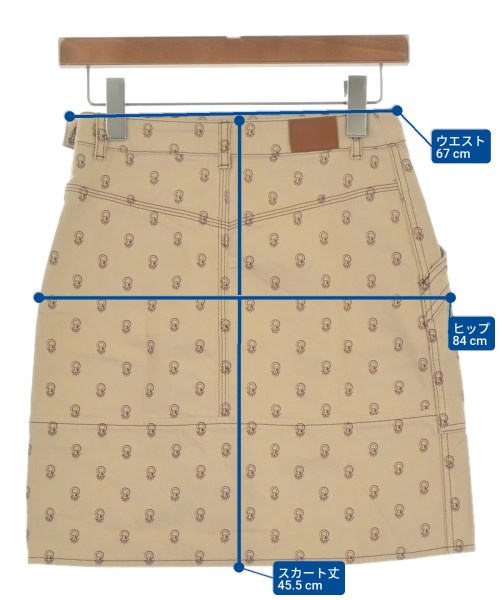 HERMES（エルメス）ミニスカート ベージュ サイズ:34(XXS位) レディース/2200653734088