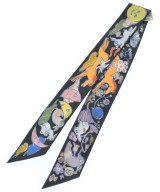 HERMES（エルメス）バンダナ・スカーフ 黒 サイズ:- レディース/2200653734149