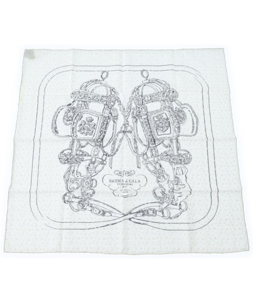 HERMES(エルメス)バンダナ・スカーフ 白 サイズ:70/2200653734194