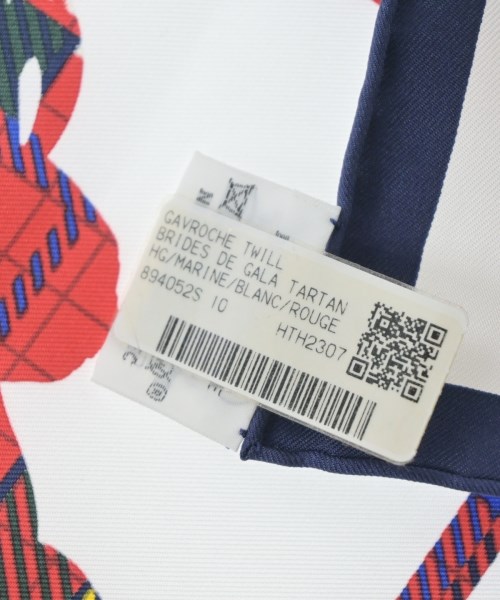 HERMES（エルメス）バンダナ・スカーフ 白 サイズ:45 レディース/2200653734316