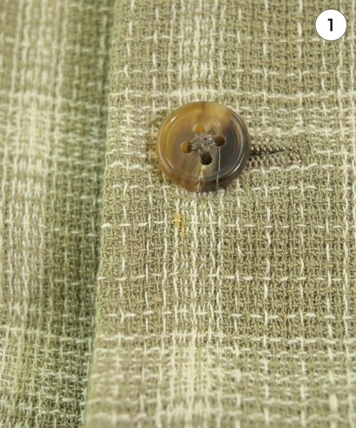 HERMES（エルメス）ドレスシャツ カーキ サイズ:48(L位) メンズ/2200646201092