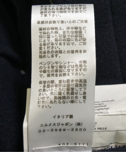 HERMES（エルメス）チェスターコート 紺 サイズ:48(L位) メンズ/2200648691013