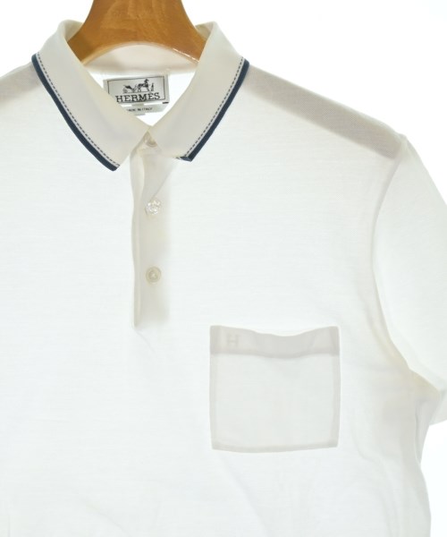 HERMES（エルメス）ポロシャツ 白 サイズ:S メンズ/2200700368037