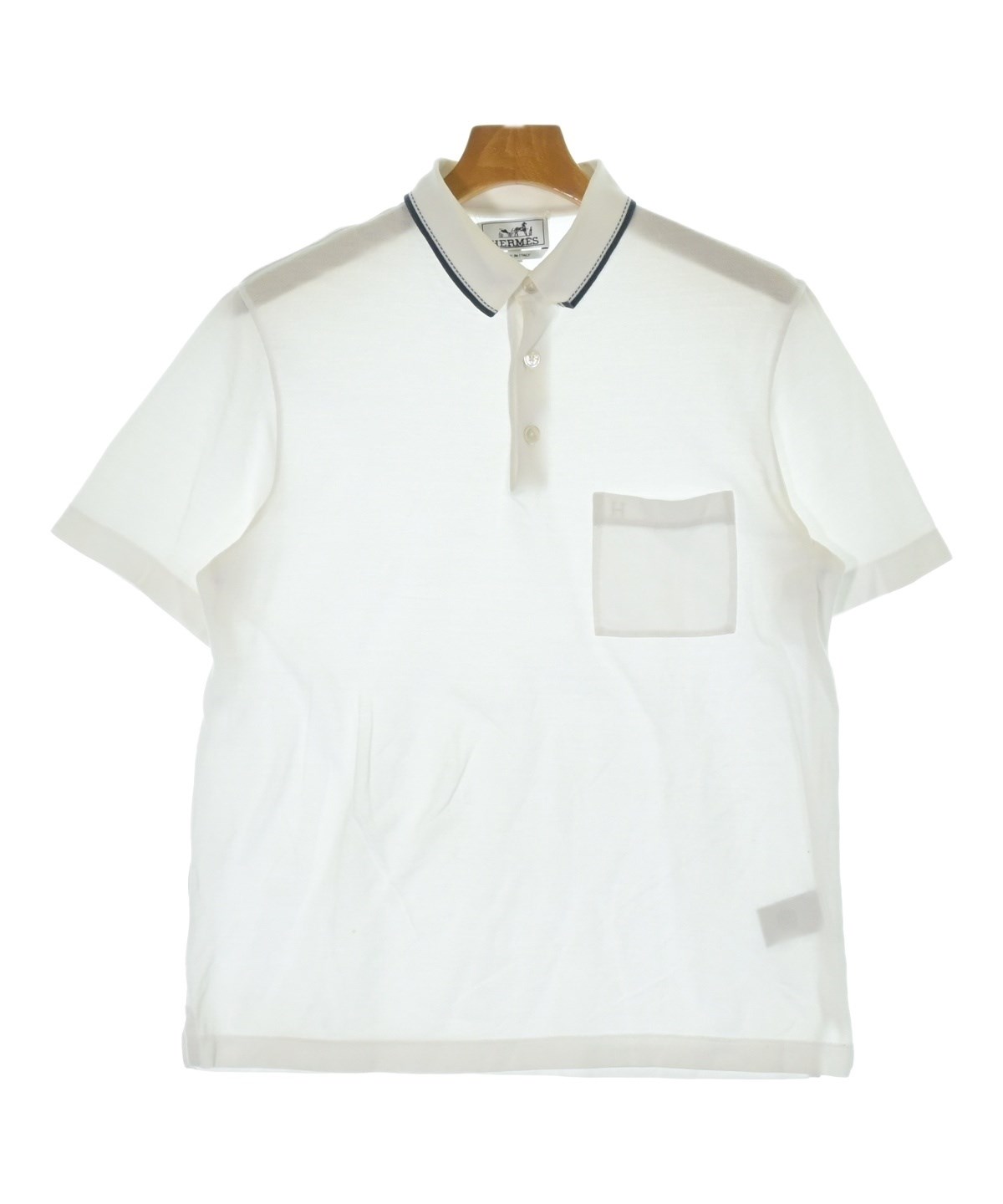 HERMES（エルメス）ポロシャツ 白 サイズ:S メンズ/2200700368037