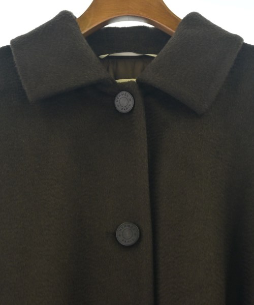 HERMES（エルメス）ステンカラーコート 茶 サイズ:40(M位) レディース/2200702946011