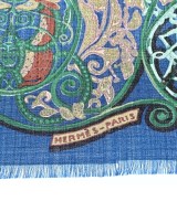 HERMES（エルメス）マフラー 青 サイズ:- レディース/2200703804198