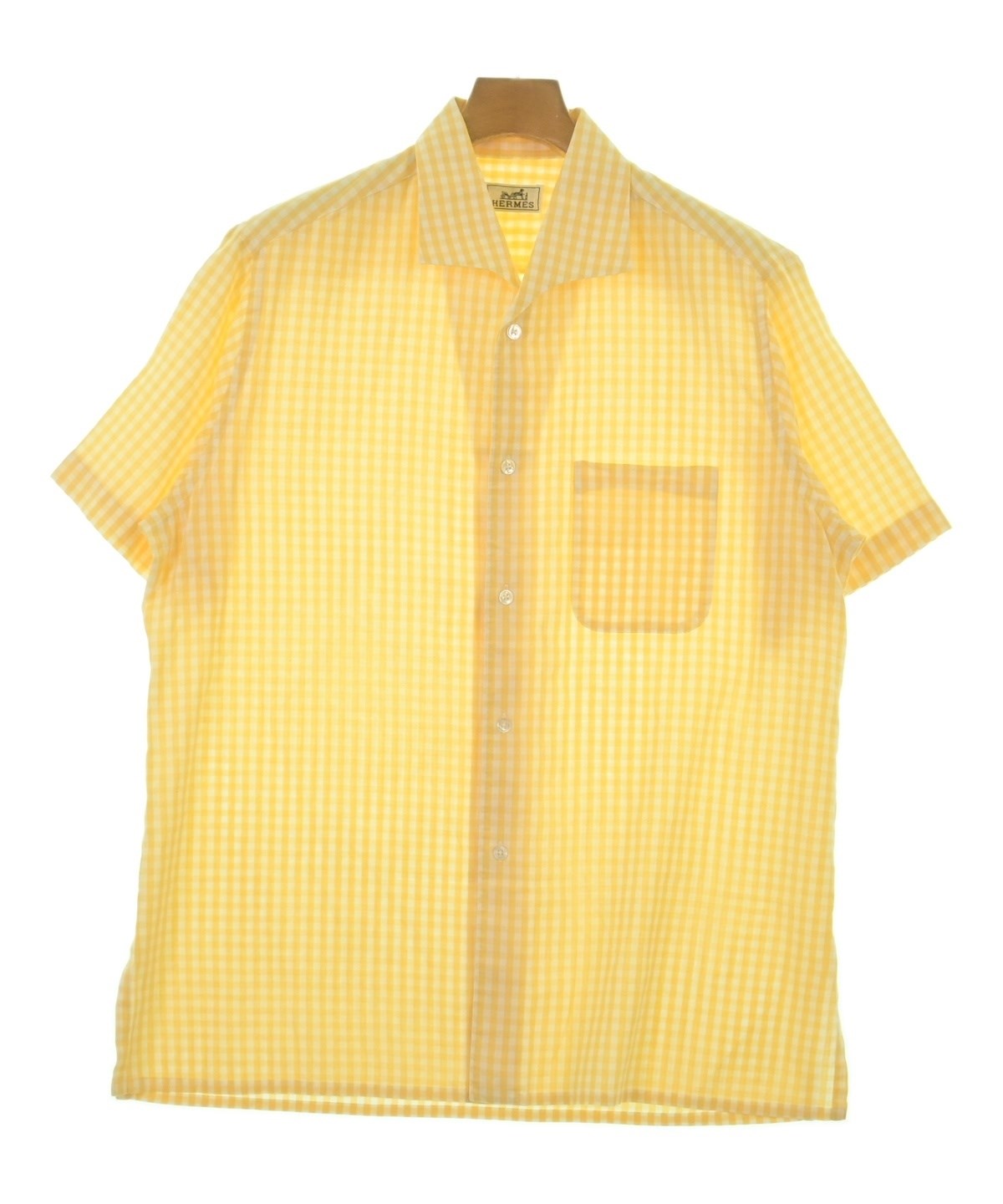 HERMES（エルメス）カジュアルシャツ 黄 サイズ:41(XL位) メンズ