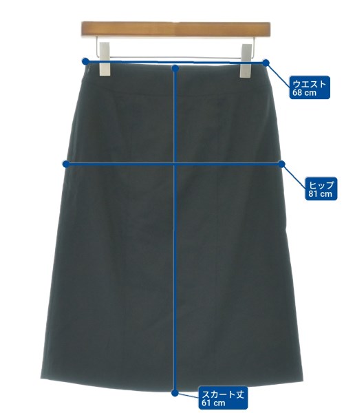 HERMES（エルメス）ひざ丈スカート 黒 サイズ:34(XXS位) レディース/2200708863077