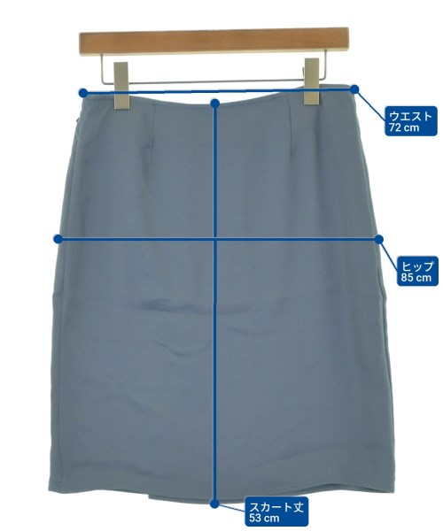 HERMES（エルメス）ひざ丈スカート 青 サイズ:38(S位) レディース/2200662803102