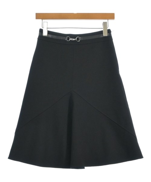 HERMES(エルメス)ひざ丈スカート 黒 サイズ:34(XXS位)/2200662803119