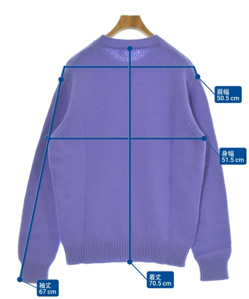 HERMES（エルメス）ニット・セーター 紫 サイズ:XL メンズ/2200664899028