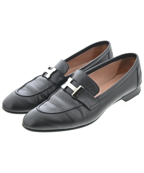HERMES(エルメス)ドレスシューズ/ローファー 黒 サイズ:EU37 1/2(24cm位)/2200664977085
