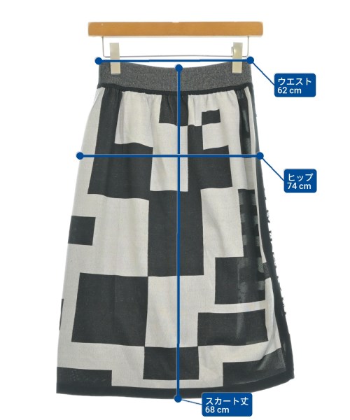 HERMES（エルメス）ひざ丈スカート 白 サイズ:38(S位) レディース/2200665108075