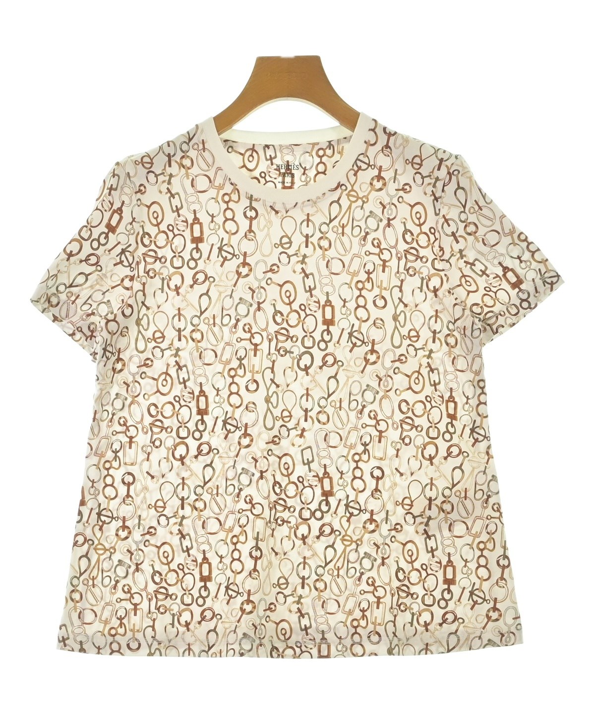 HERMES エルメス Tシャツ・カットソー XS 白 【古着】【中古】【送料無料】 HERMES - HERMES エルメス Tシャツ・カットソー XS 白 【古着】【中古