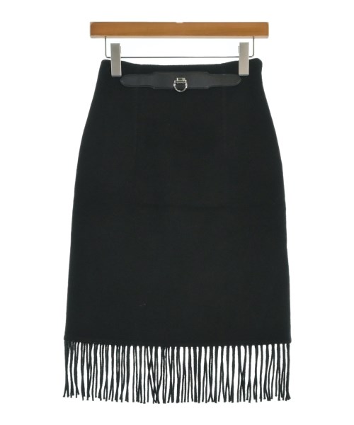 HERMES(エルメス)ひざ丈スカート 黒 サイズ:34(XXS位)/2200663725038