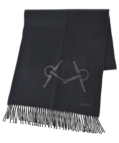 HERMES(エルメス)マフラー 黒 サイズ:-/2200669933093